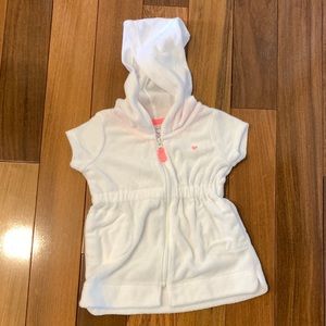 Baby girl hooded terry cloth coverup size 9 months